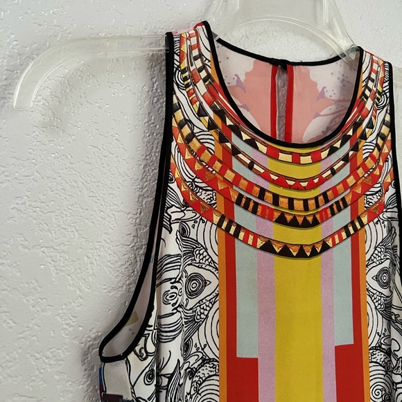 Clover Canyon Multicolor Mix Design Sleeveless Unique Women’s Casual Tank Tops S - Picture 4 of 7